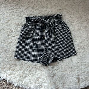 Sienna Sky Black and White High Waist Shorts